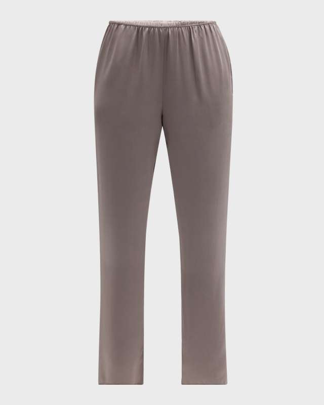 Bella Straight-Leg Silk Pants